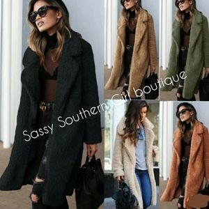 ⭐🆕 Black teddy bear oversized coat